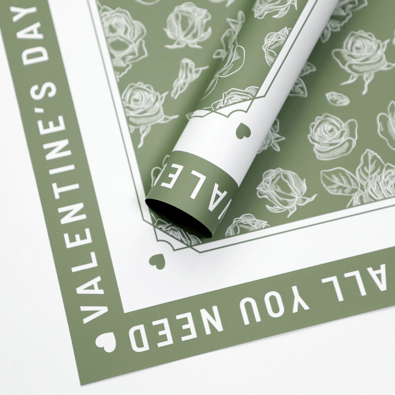Papier Cadeau Fleur à Motif Rose