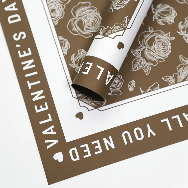Papier Cadeau Fleur à Motif Rose