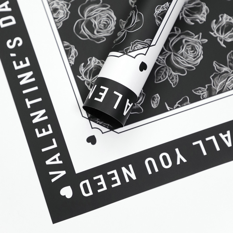 Papier Cadeau Fleur à Motif Rose