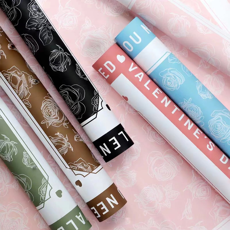 Papier Cadeau Fleur à Motif Rose