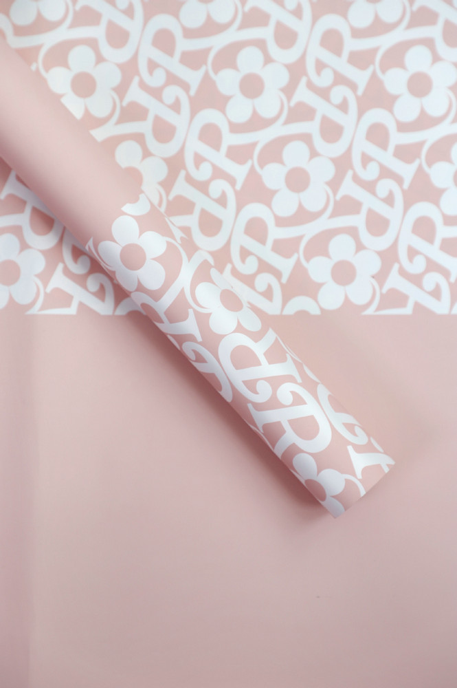 Papier d'emballage de fleurs à motif de fleurs en film mat
