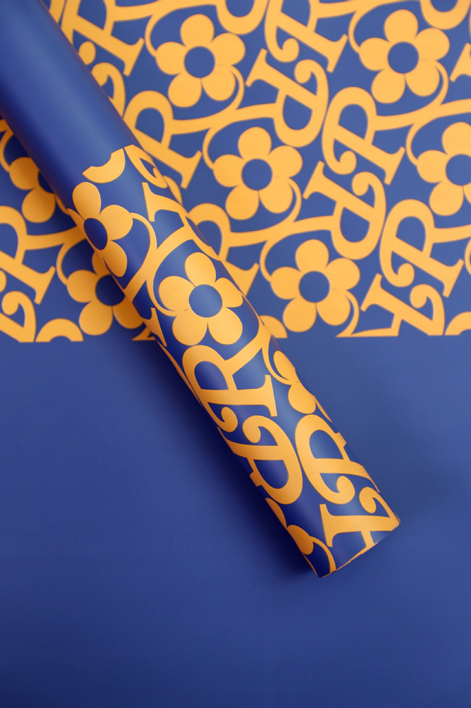 Papier d'emballage de fleurs à motif de fleurs en film mat
