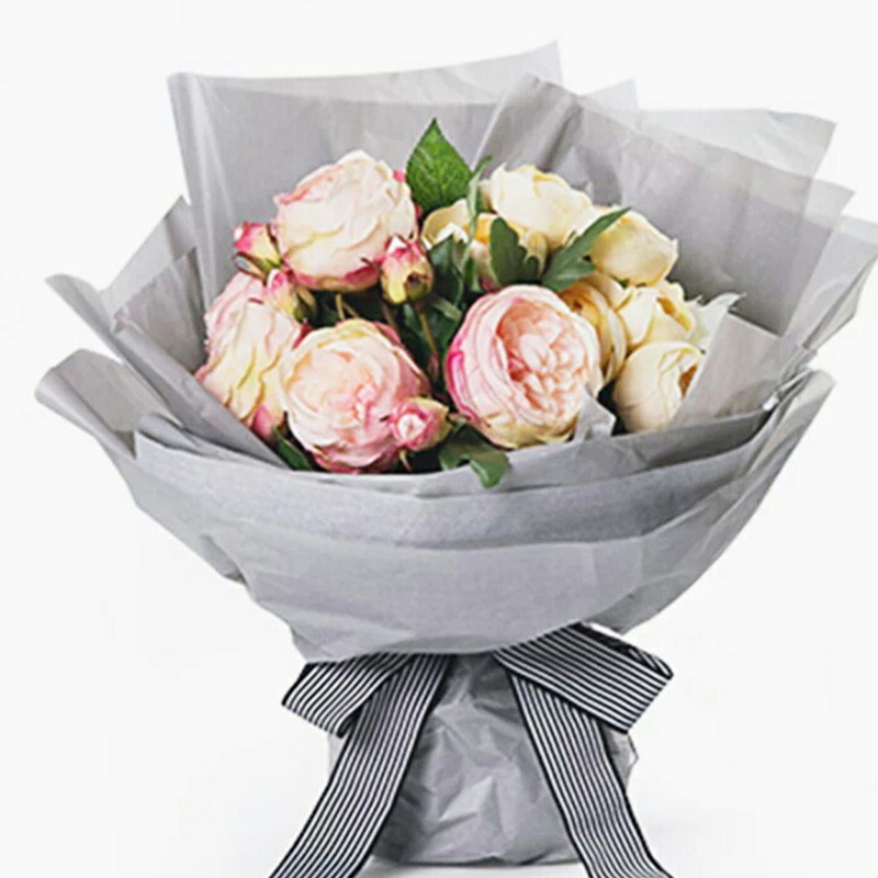 Papier d'emballage de fleurs en papier de poire des neiges coloré