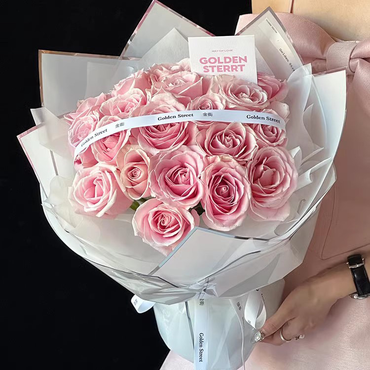 Papier d'emballage de fleurs à film brillant à l'eau aux ions d'argent