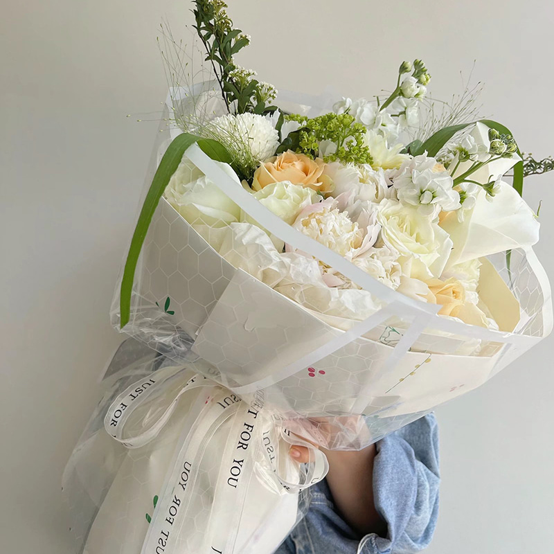 Film d'emballage en plastique pour bouquet de fleurs, antibuée et résistant à l'humidité