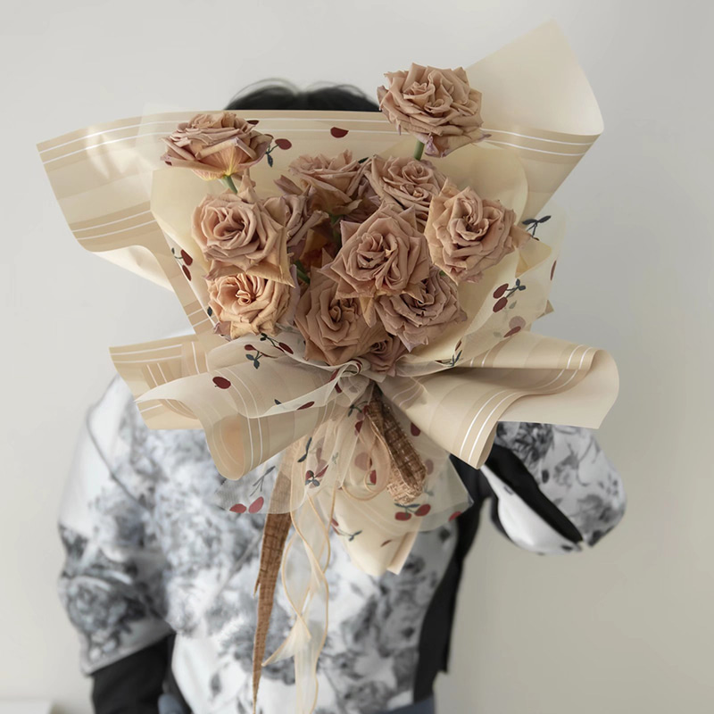 Papier d'emballage de fleurs enduit double face imperméable