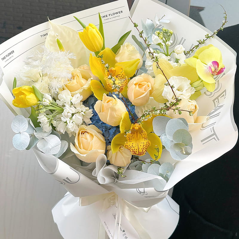 Emballage bouquet frais papier d'art anglais