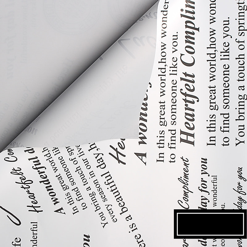 Papier d'emballage de fleurs double face vintage