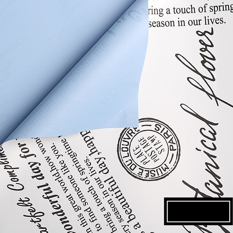 Papier d'emballage de fleurs double face vintage