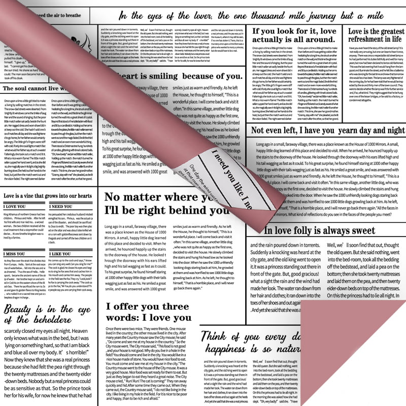 Papier d'emballage de fleurs pour journaux anglais