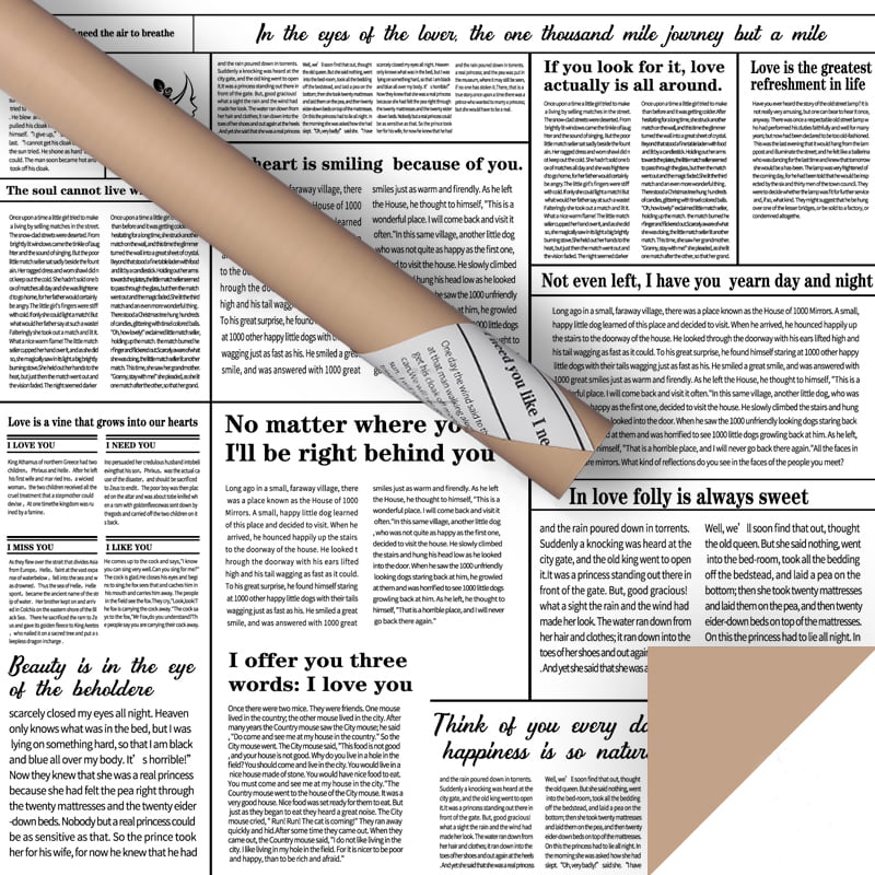 Papier d'emballage de fleurs pour journaux anglais