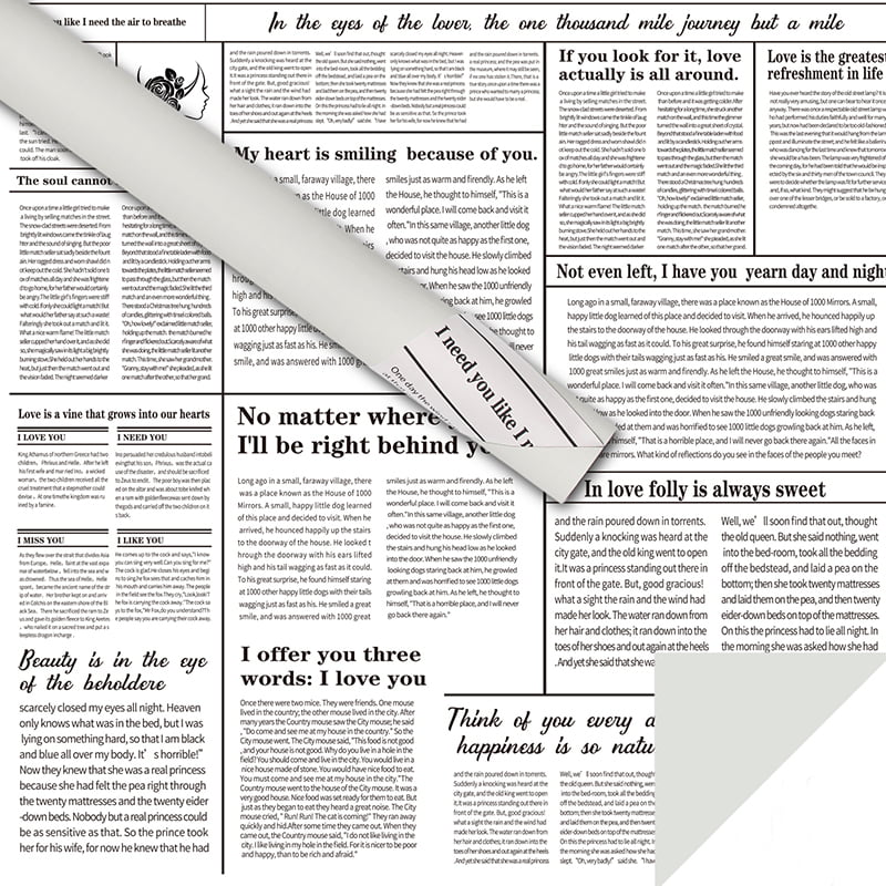 Papier d'emballage de fleurs pour journaux anglais