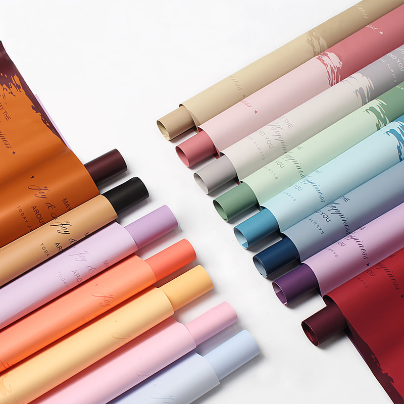 Papier fleur en plastique à motifs de marbre imperméable