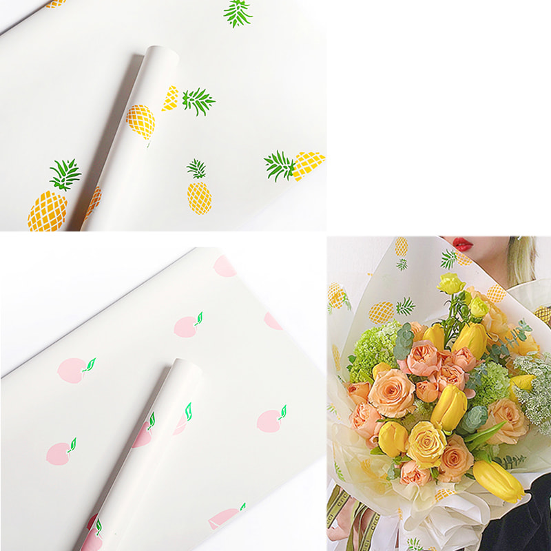 Papier Cadeau Bouquet de motifs de fruits simples