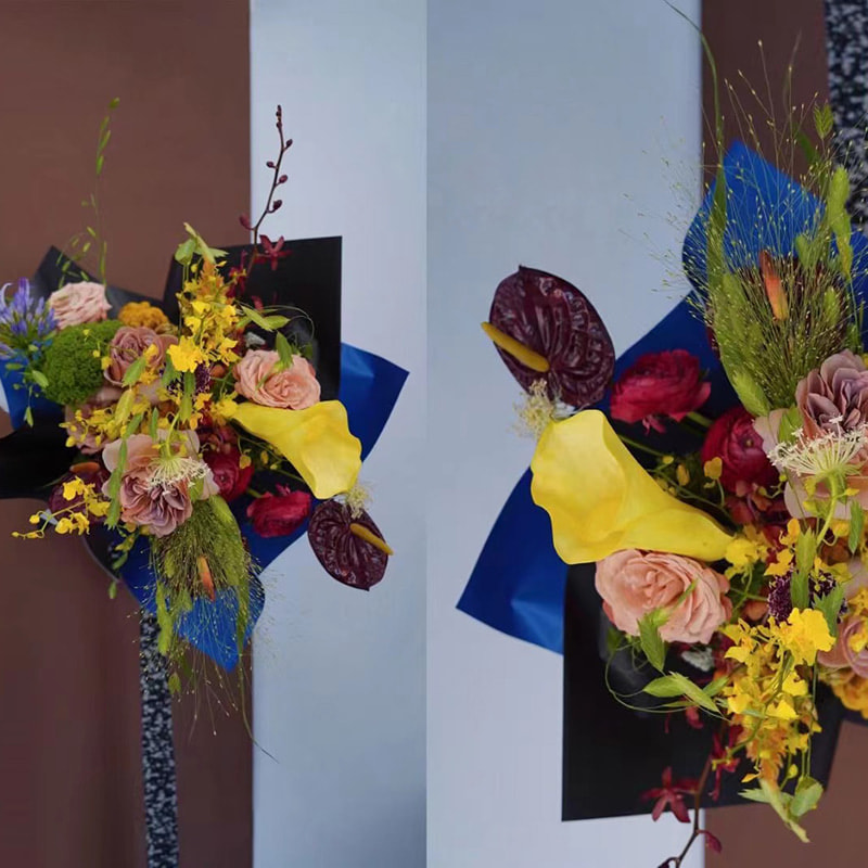 Papier d'emballage pour bouquet de fleurs dégradé de qualité supérieure