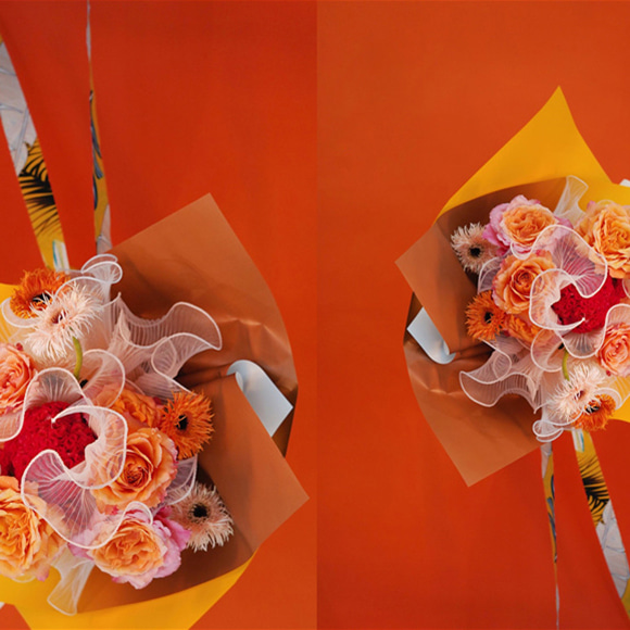 Papier d'emballage pour bouquet de fleurs dégradé de qualité supérieure