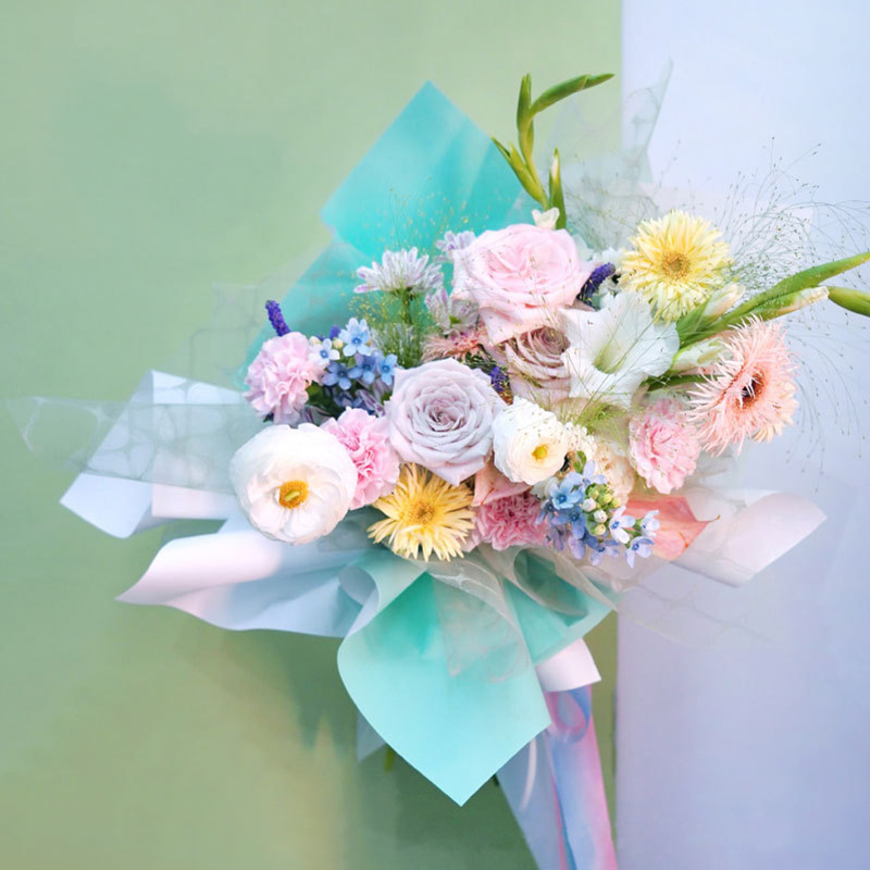 Papier d'emballage pour bouquet de fleurs dégradé de qualité supérieure