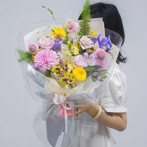 Papier d'emballage pour bouquet à imprimé dégradé