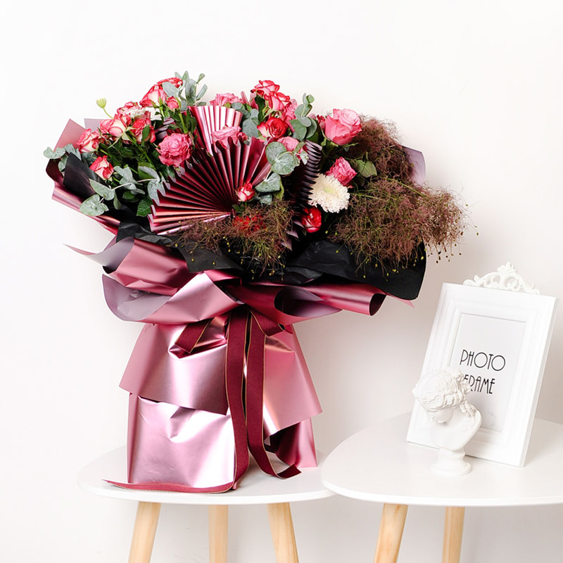 Papier Cadeau Bouquet d'ombres légères en métal lourd