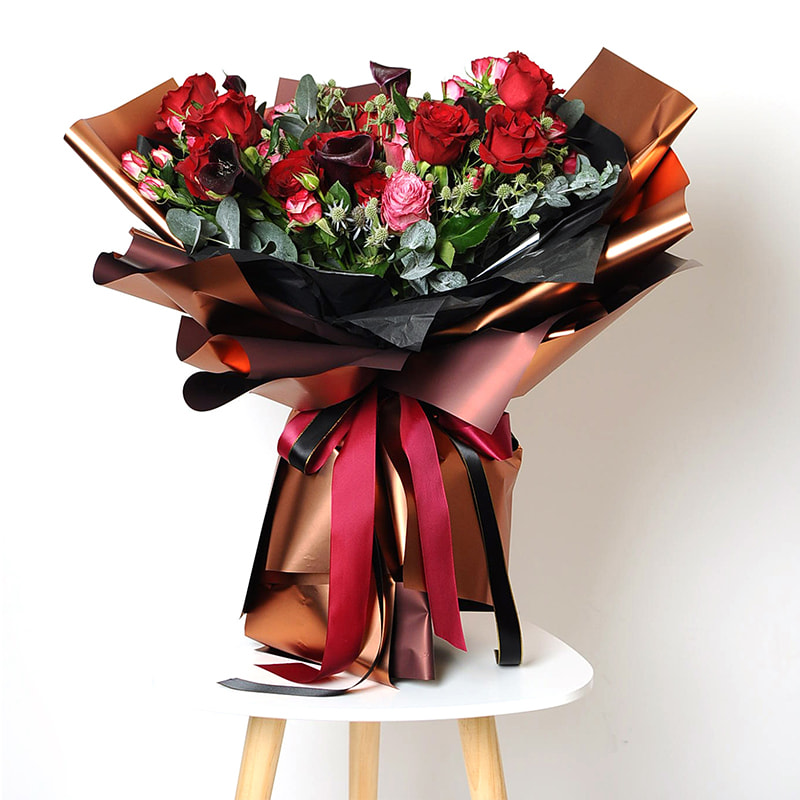 Papier Cadeau Bouquet d'ombres légères en métal lourd