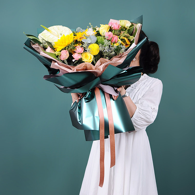 Papier Cadeau Bouquet d'ombres légères en métal lourd