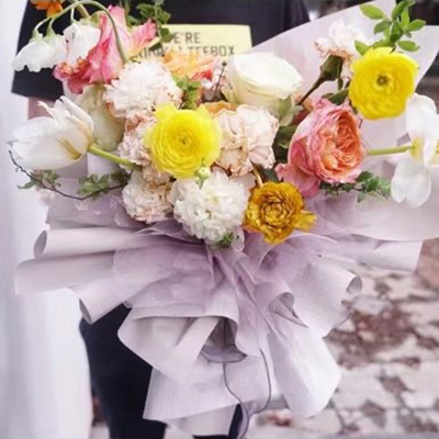 Papier d'emballage pour bouquet texturé simple