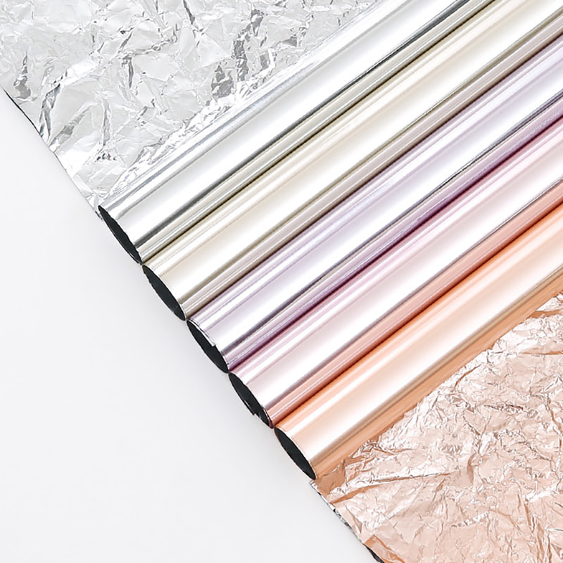 Papier d'emballage pour bouquet miroir de couleur unie