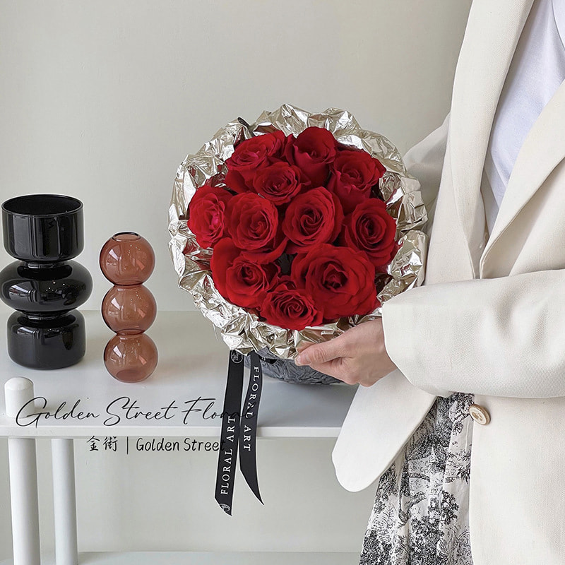 Papier d'emballage pour bouquet miroir de couleur unie