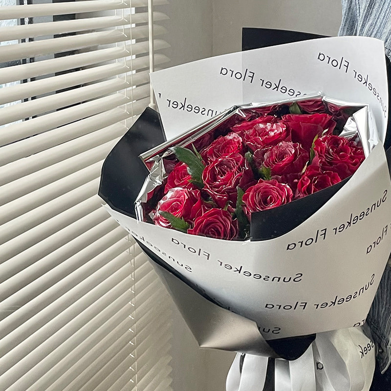 Papier d'emballage pour bouquet miroir de couleur unie