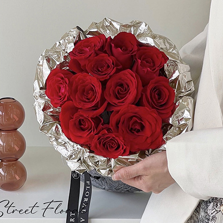 Papier d'emballage pour bouquet miroir de couleur unie