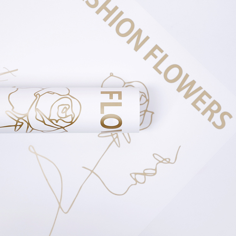 Papier d'emballage Flower Love-Bouquet avec motif de roses
