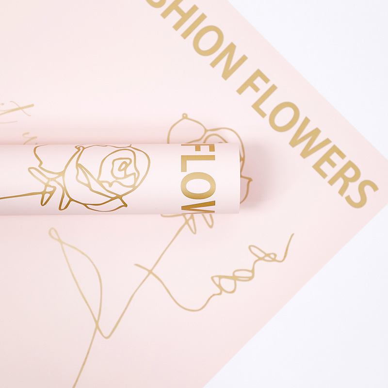 Papier d'emballage Flower Love-Bouquet avec motif de roses